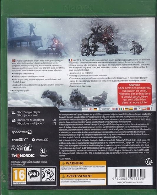 Fade to Silence - XBOX One (A Grade) (Genbrug)